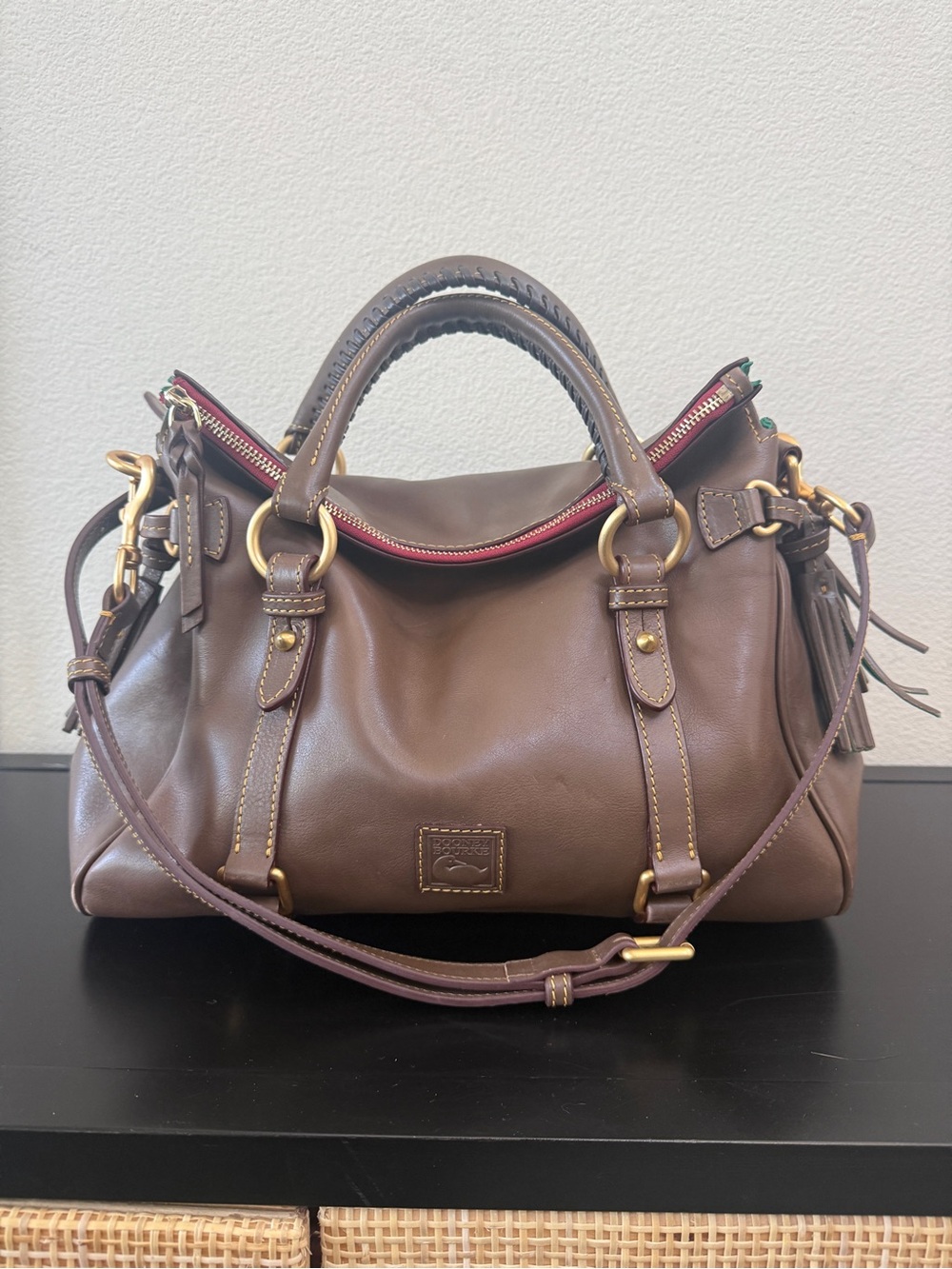Dooney & Bourke Florentine Leather Satchel, size Large.
